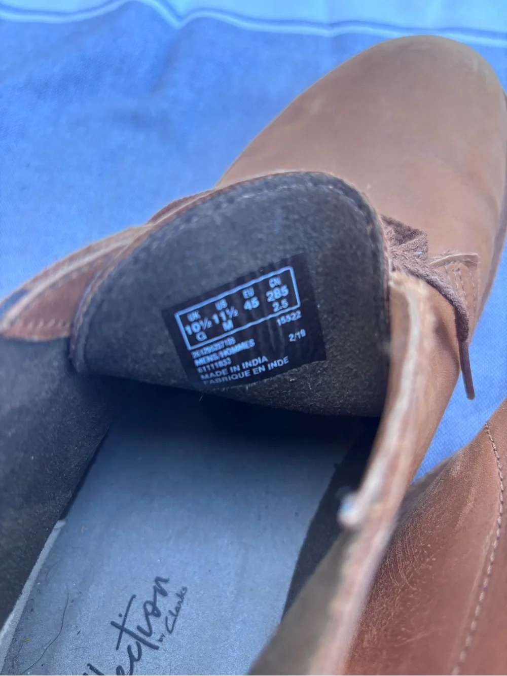 Clarks Collection Brown Leather Chukka Boots - Simple Lace-Up Design Desert Boot